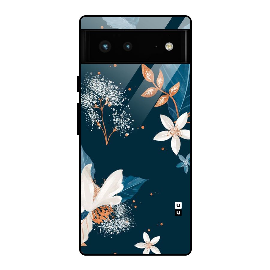 Royal Floral Glass Back Case for Google Pixel 6