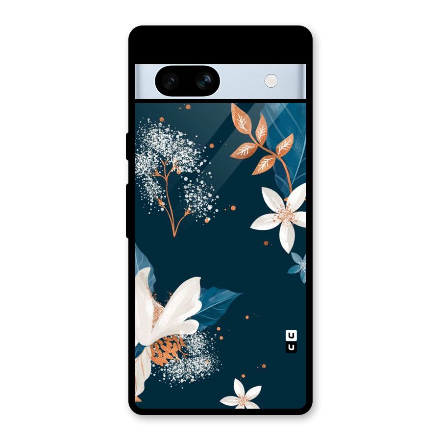 Royal Floral Glass Back Case for Google Pixel 7a