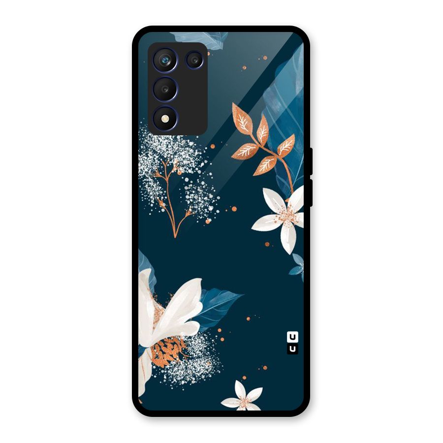 Royal Floral Glass Back Case for Realme 9 5G Speed