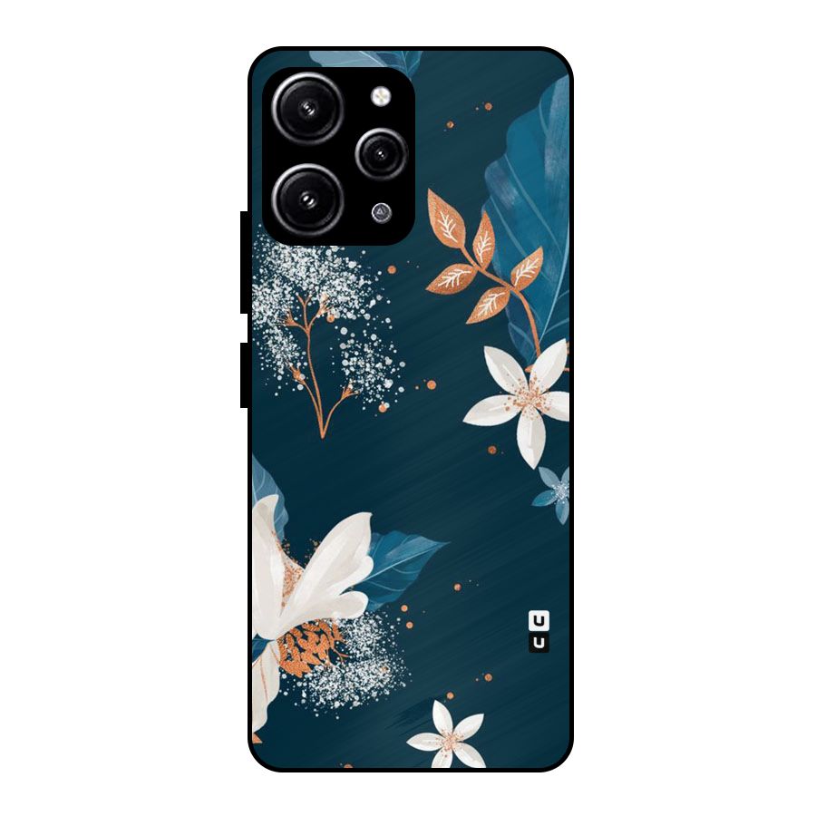Royal Floral Glass Back Case for Redmi 12 4G
