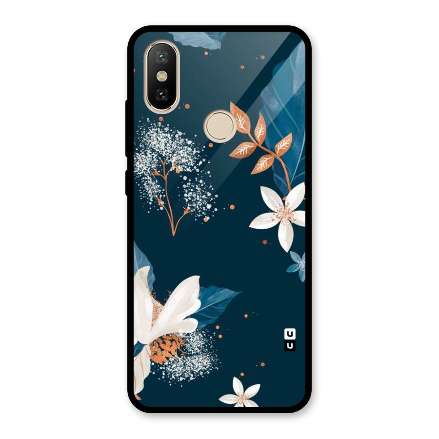 Royal Floral Glass Back Case for Redmi A2