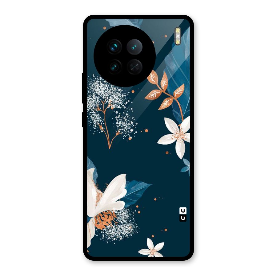 Royal Floral Glass Back Case for Vivo X90