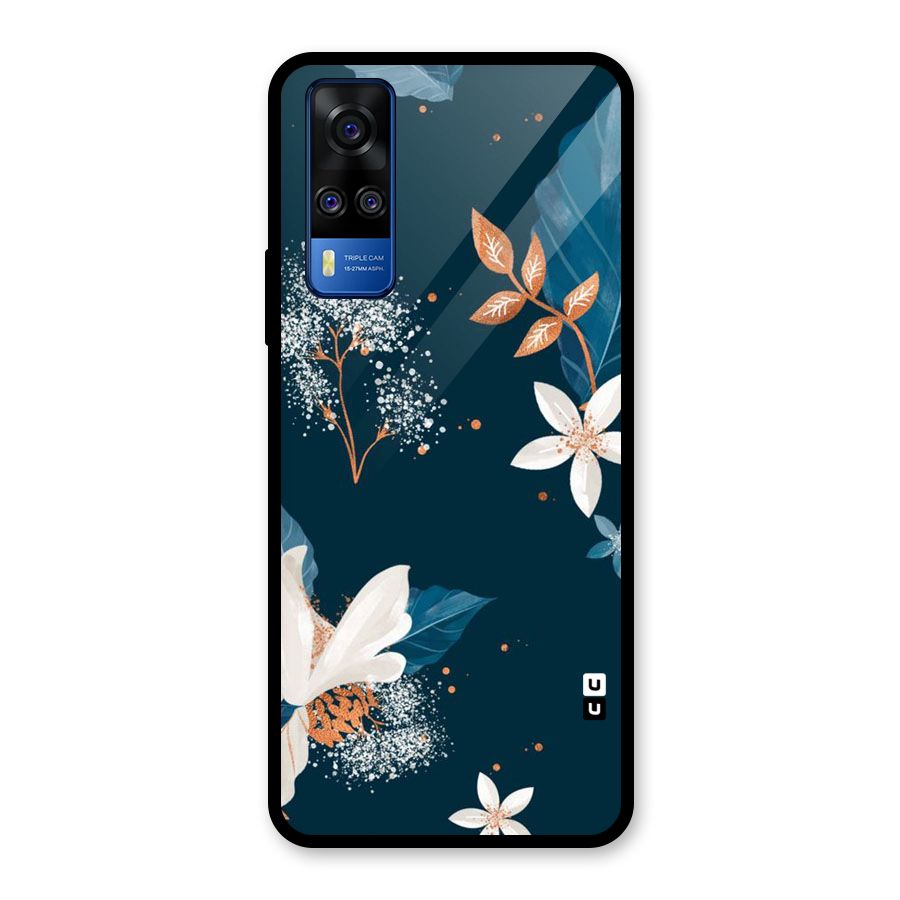 Royal Floral Glass Back Case for Vivo Y31