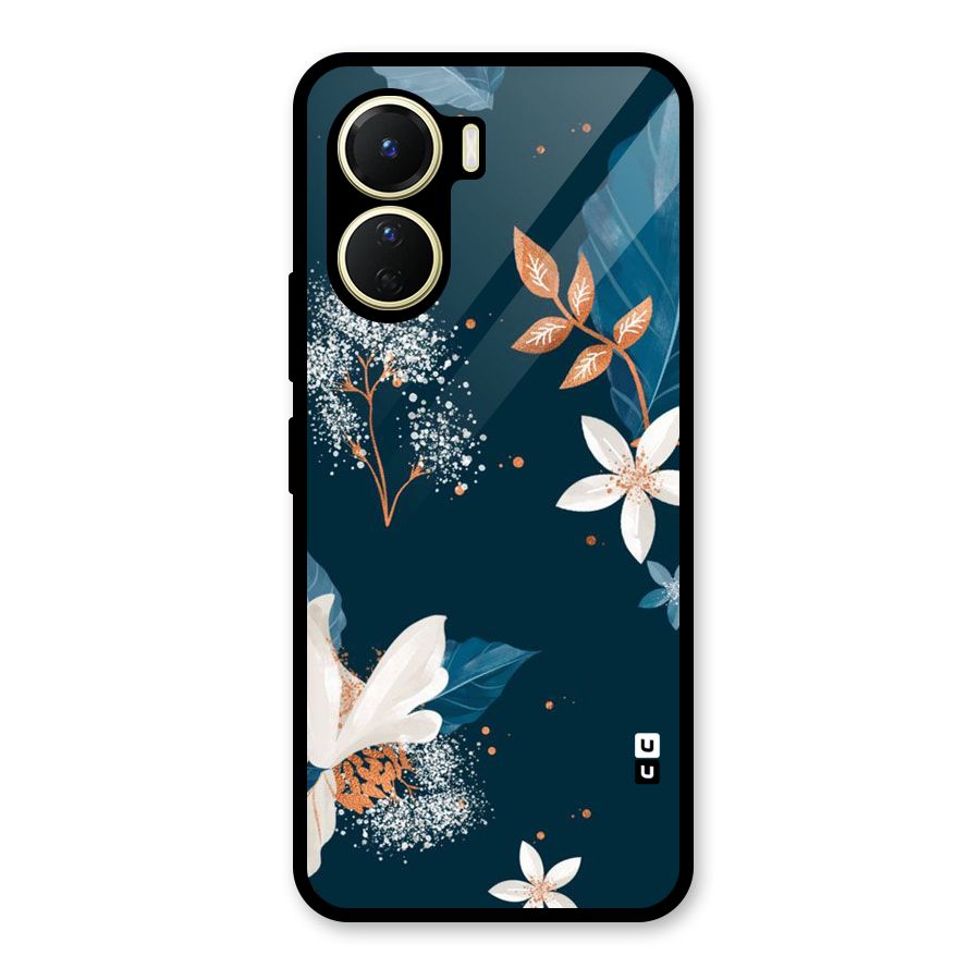 Royal Floral Glass Back Case for Vivo Y56