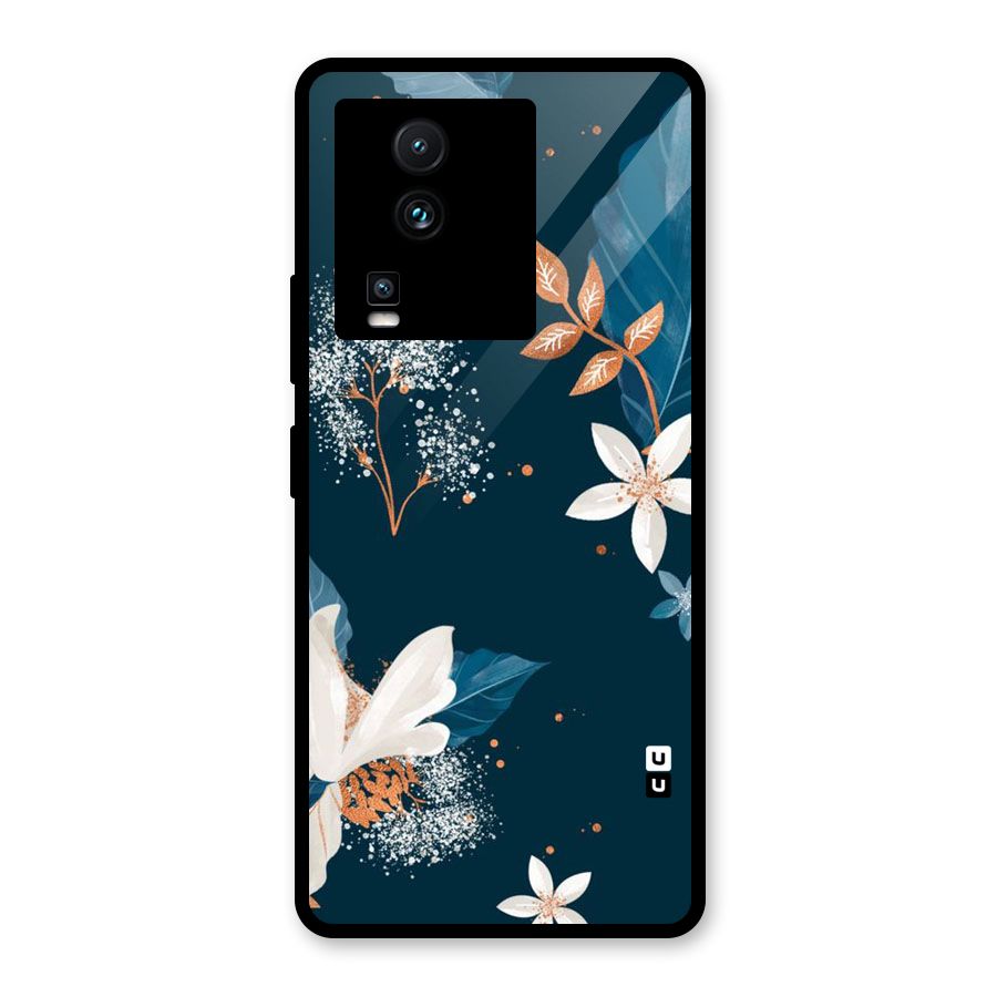 Royal Floral Glass Back Case for Vivo iQOO Neo 7 Pro