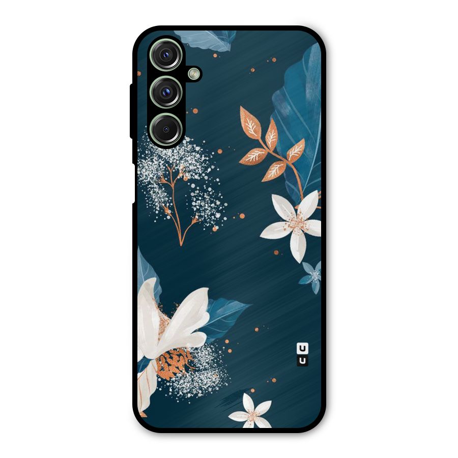Royal Floral Metal Back Case for Galaxy M34