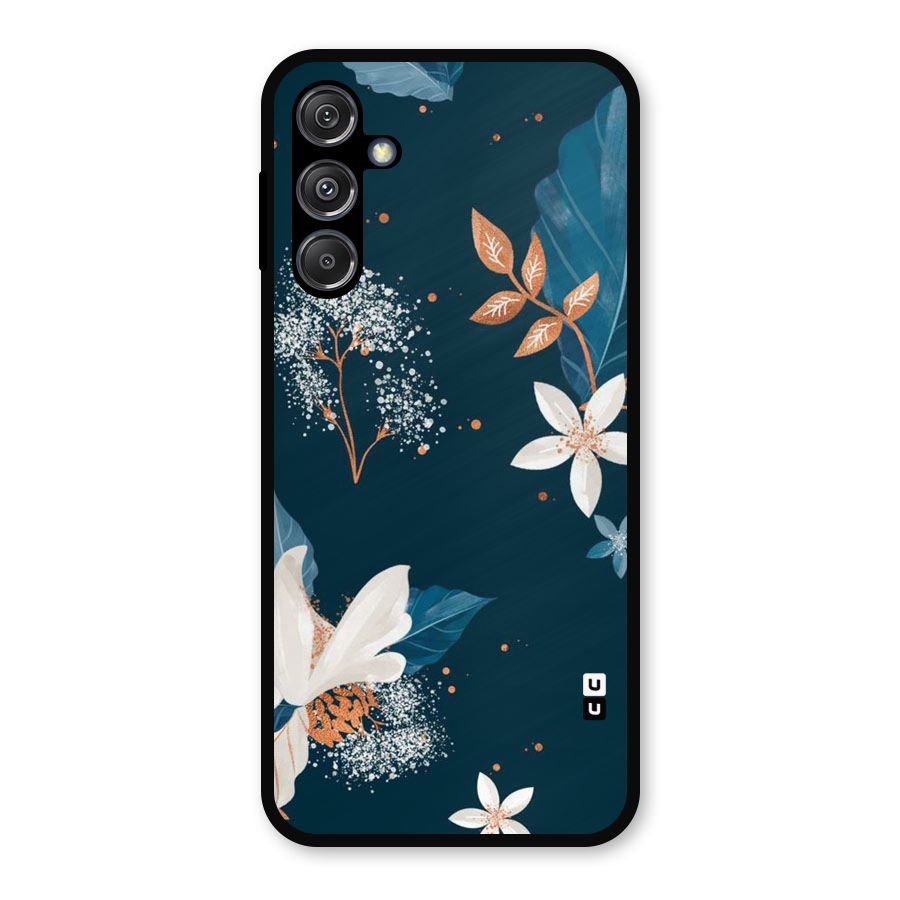 Royal Floral Metal Back Case for Galaxy M34 5G
