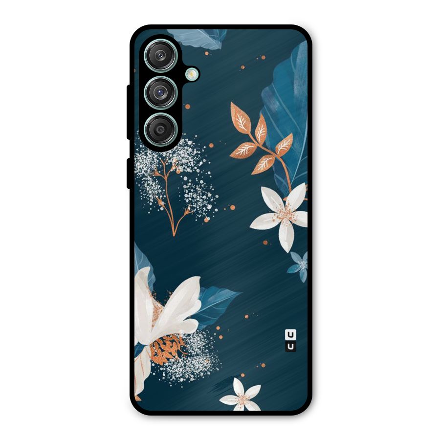 Royal Floral Metal Back Case for Galaxy M55 5G