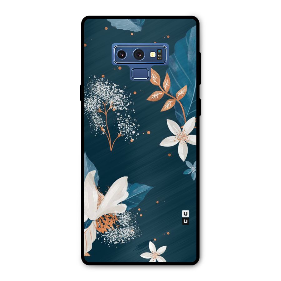 Royal Floral Metal Back Case for Galaxy Note 9