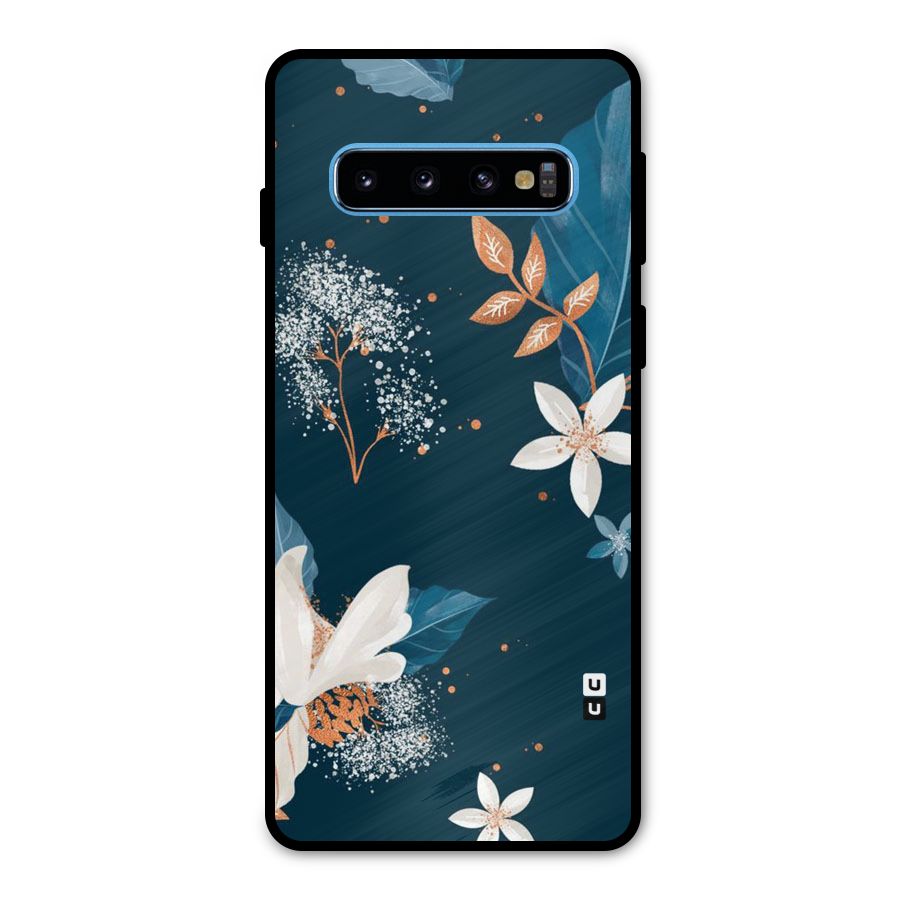 Royal Floral Metal Back Case for Galaxy S10