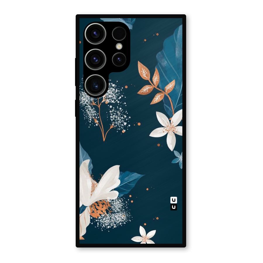 Royal Floral Metal Back Case for Galaxy S23 Ultra