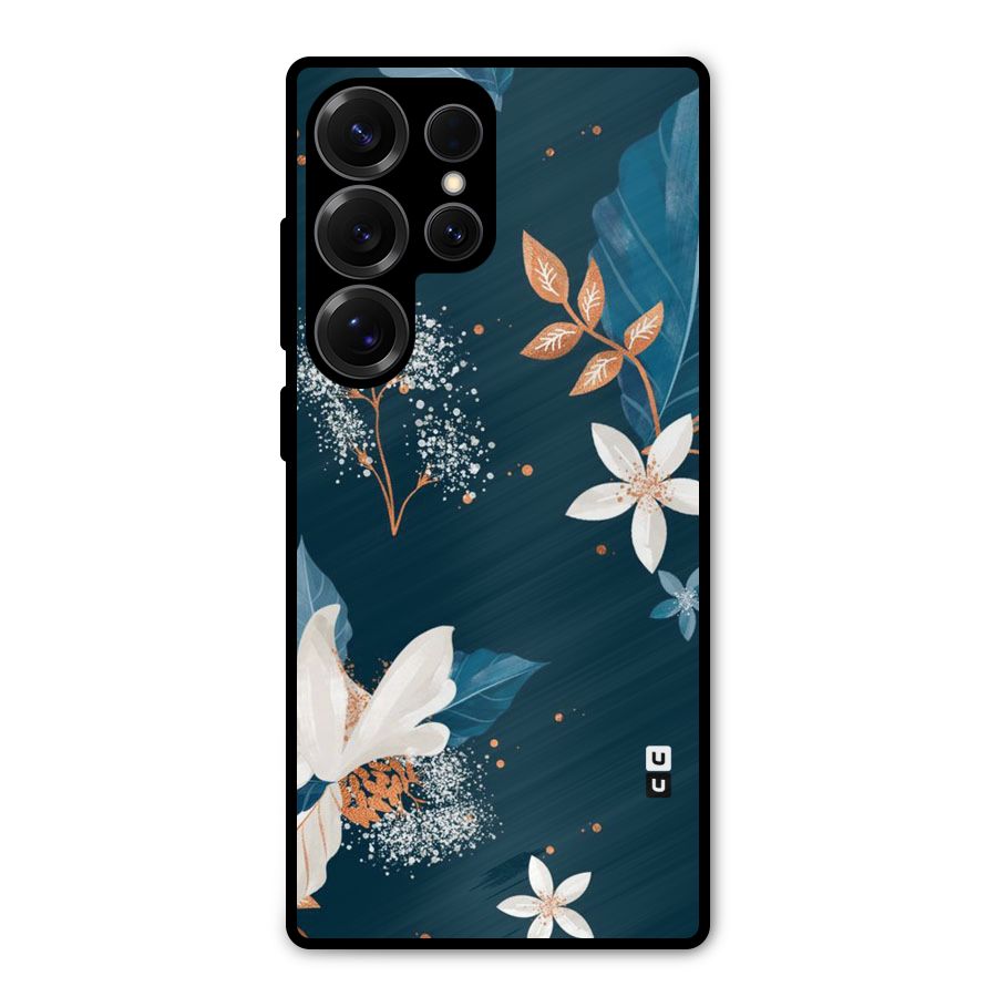 Royal Floral Metal Back Case for Galaxy S25 Ultra