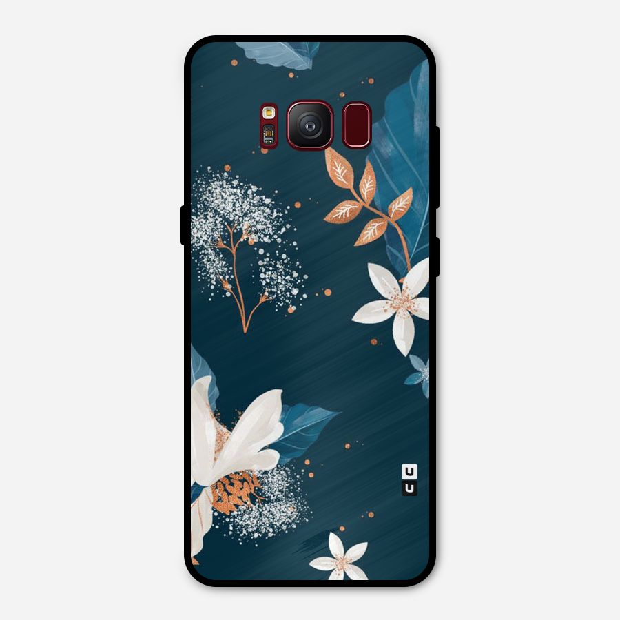 Royal Floral Metal Back Case for Galaxy S8