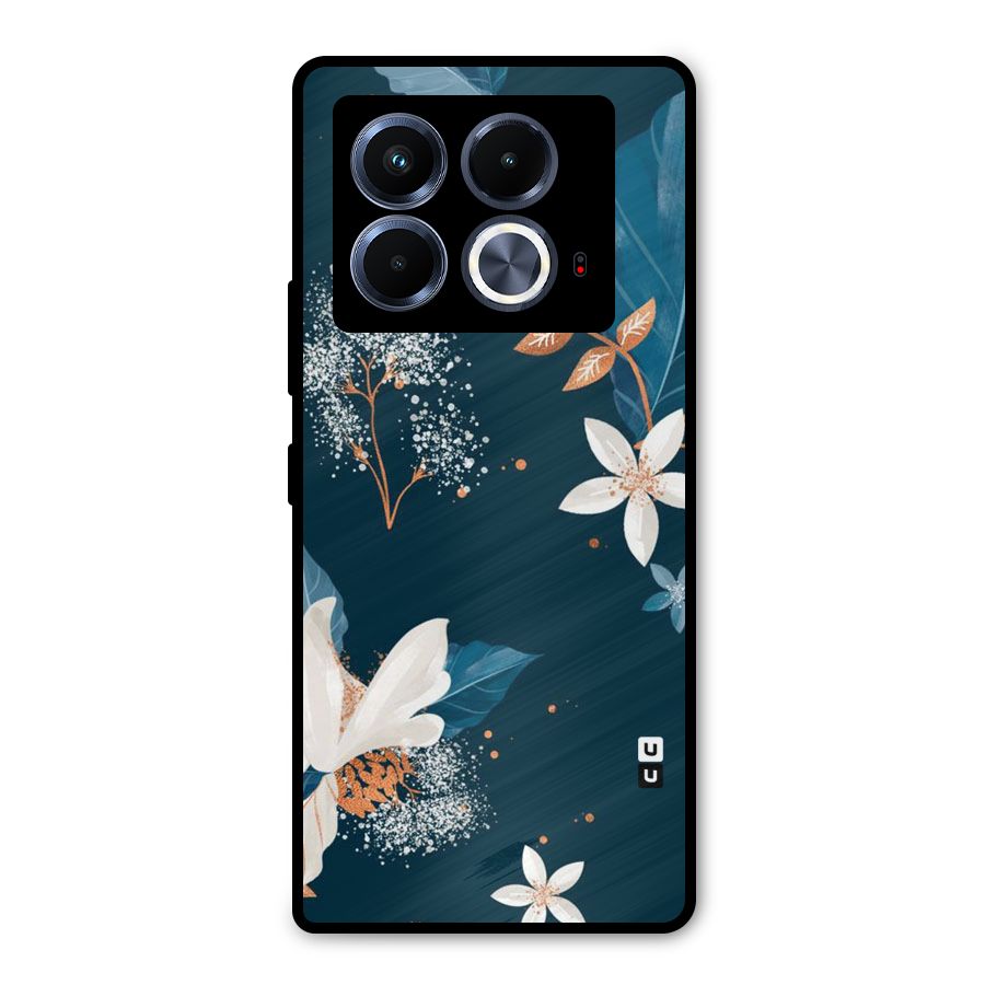 Royal Floral Metal Back Case for Infinix Note 40 5G