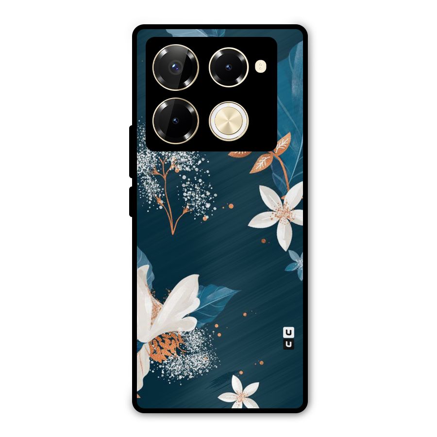 Royal Floral Metal Back Case for Infinix Note 40 Pro Plus