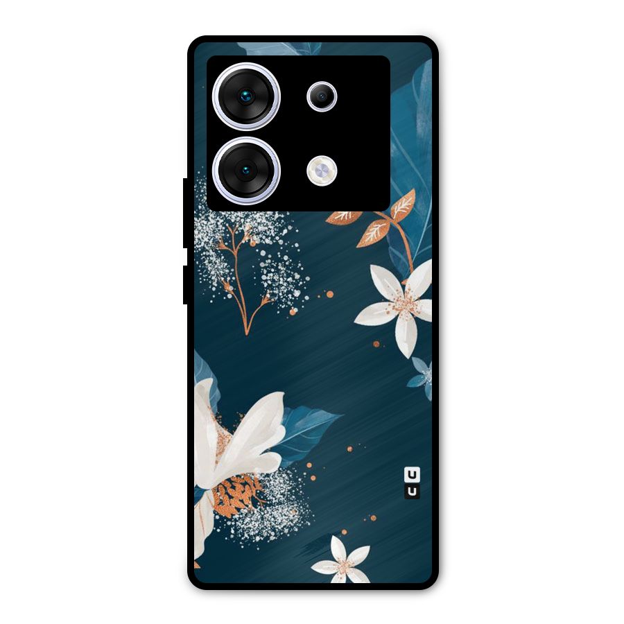 Royal Floral Metal Back Case for Infinix Zero 30 5G