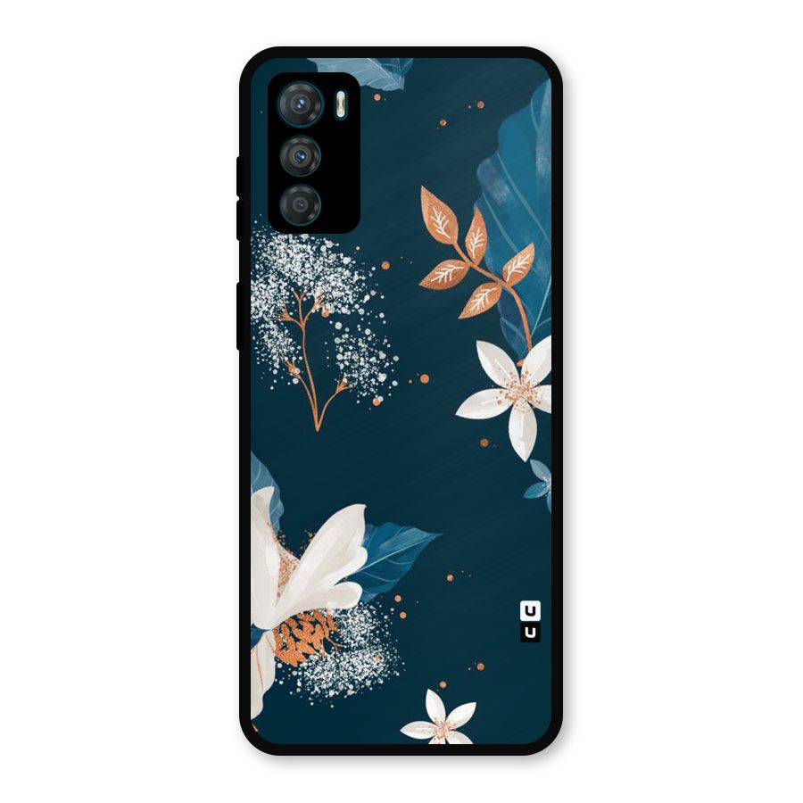 Royal Floral Metal Back Case for Moto G42