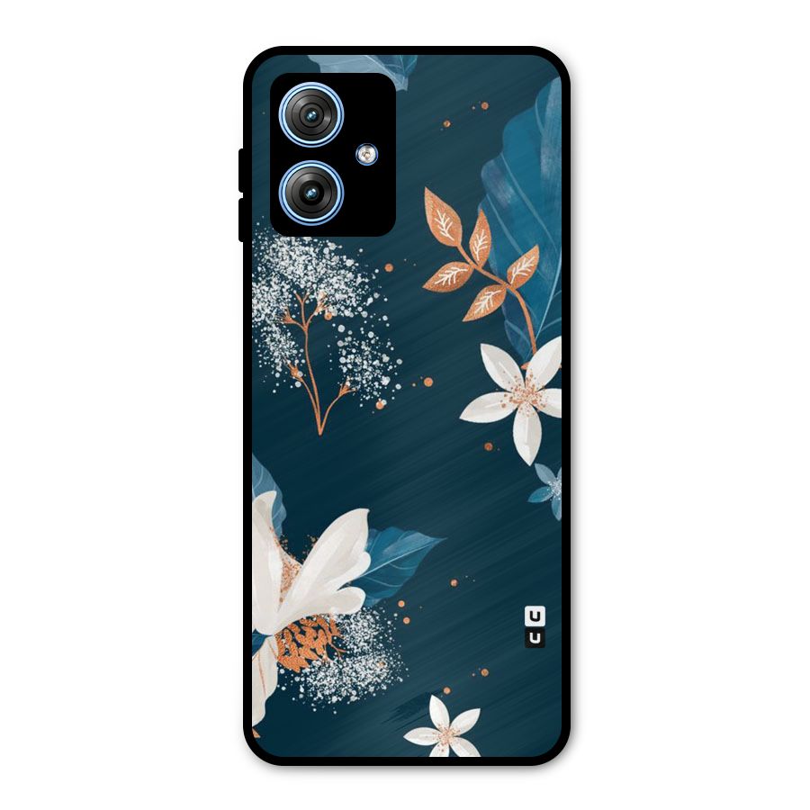 Royal Floral Metal Back Case for Moto G54