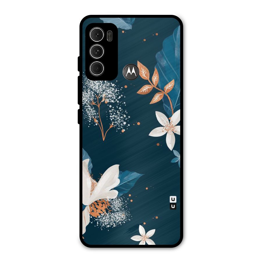 Royal Floral Metal Back Case for Moto G60