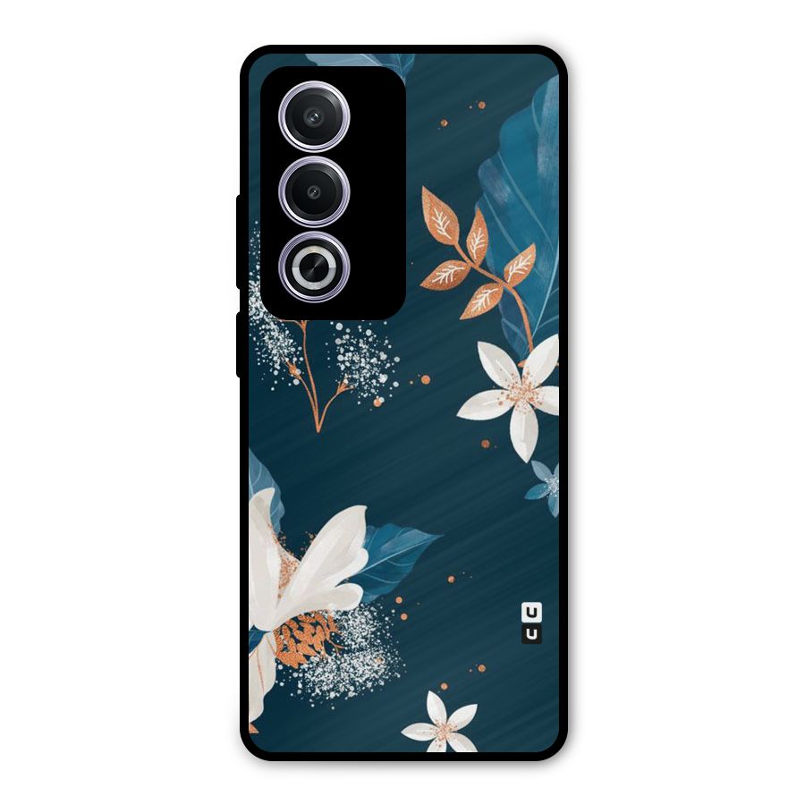 Royal Floral Metal Back Case for Oppo A3 Pro