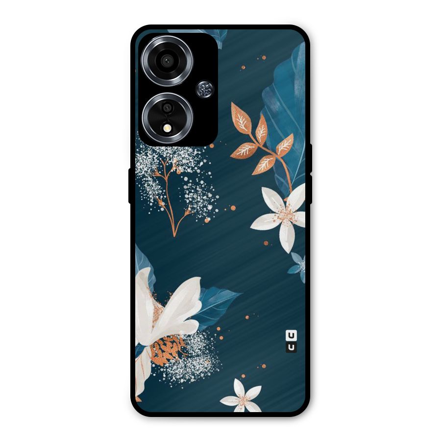 Royal Floral Metal Back Case for Oppo A59