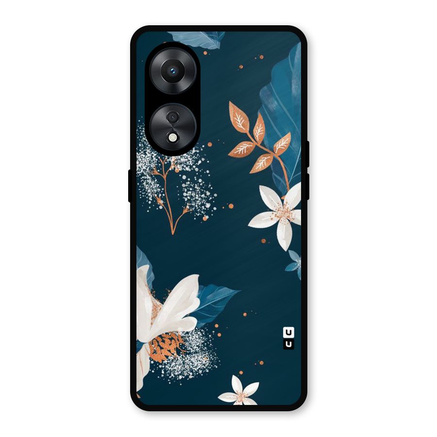 Royal Floral Metal Back Case for Oppo A78