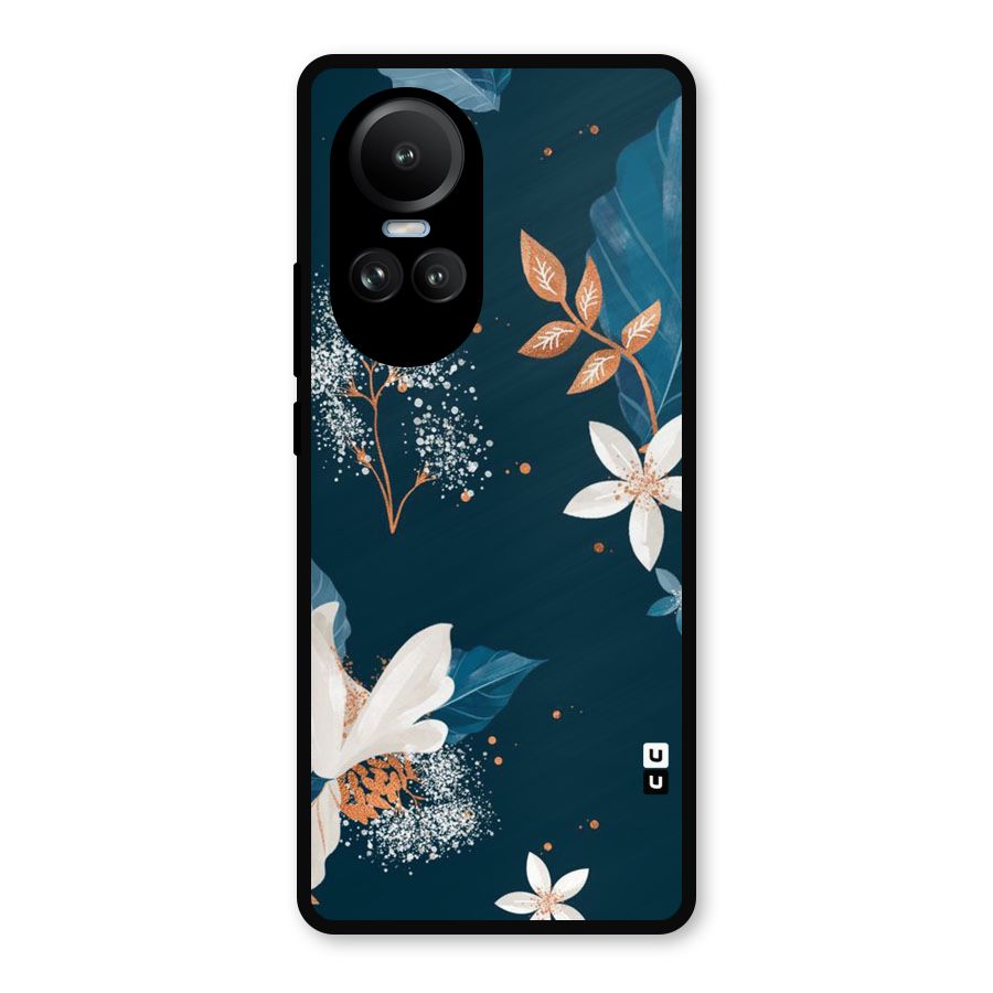 Royal Floral Metal Back Case for Oppo Reno10