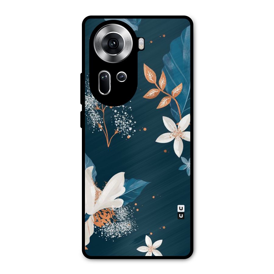 Royal Floral Metal Back Case for Oppo Reno11 5G