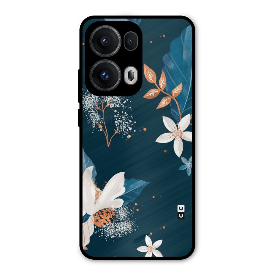 Royal Floral Metal Back Case for Oppo Reno13 Pro