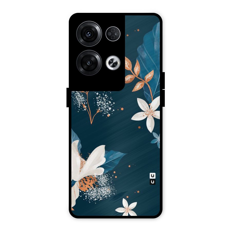 Royal Floral Metal Back Case for Oppo Reno8 Pro 5G