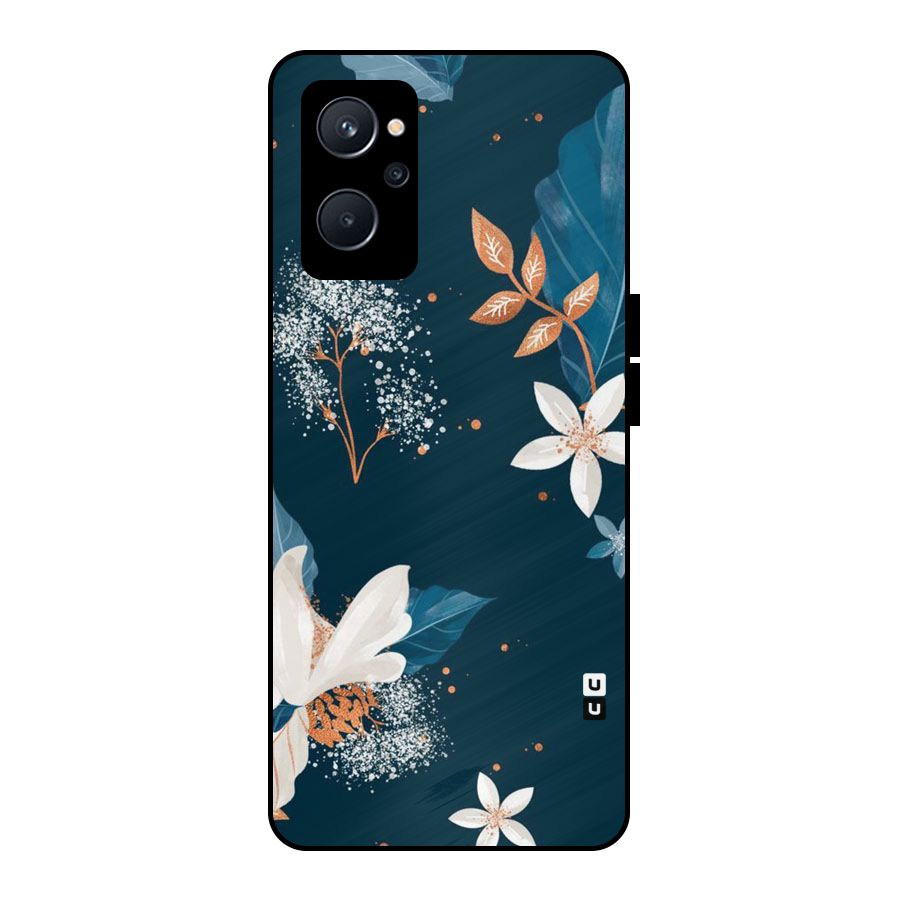 Royal Floral Metal Back Case for Realme 9i 5G