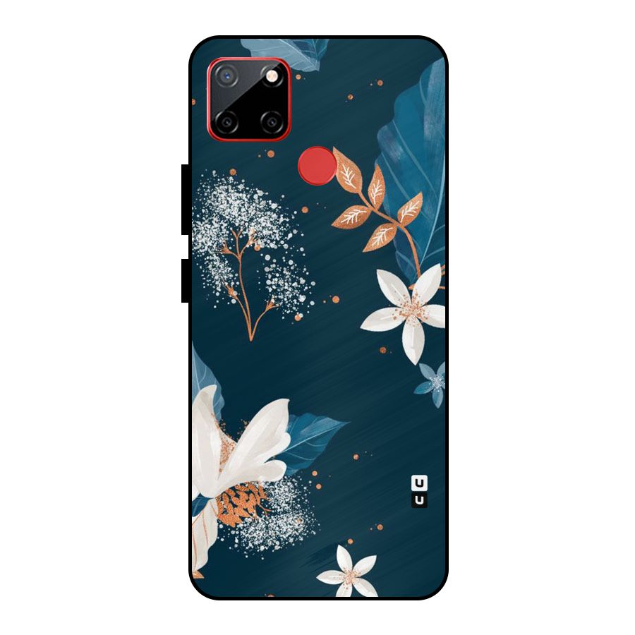 Royal Floral Metal Back Case for Realme C12