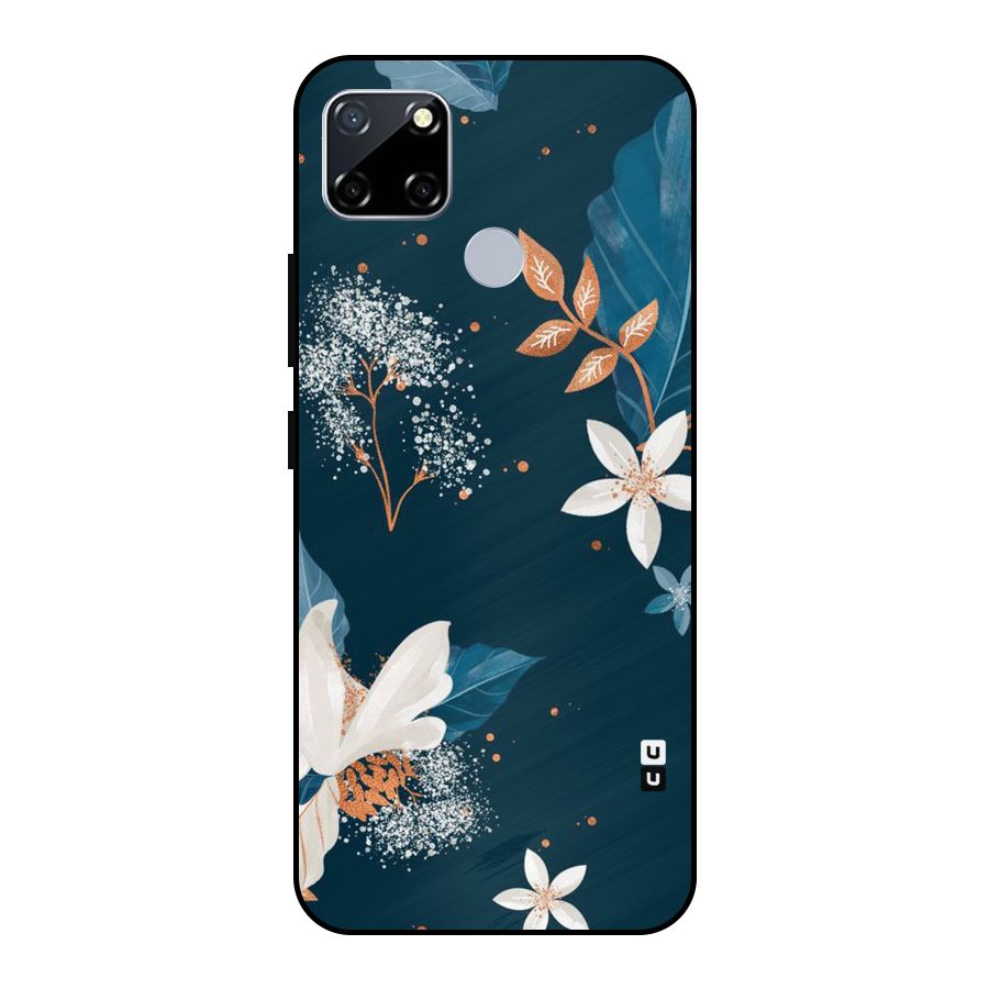 Royal Floral Metal Back Case for Realme Narzo 20