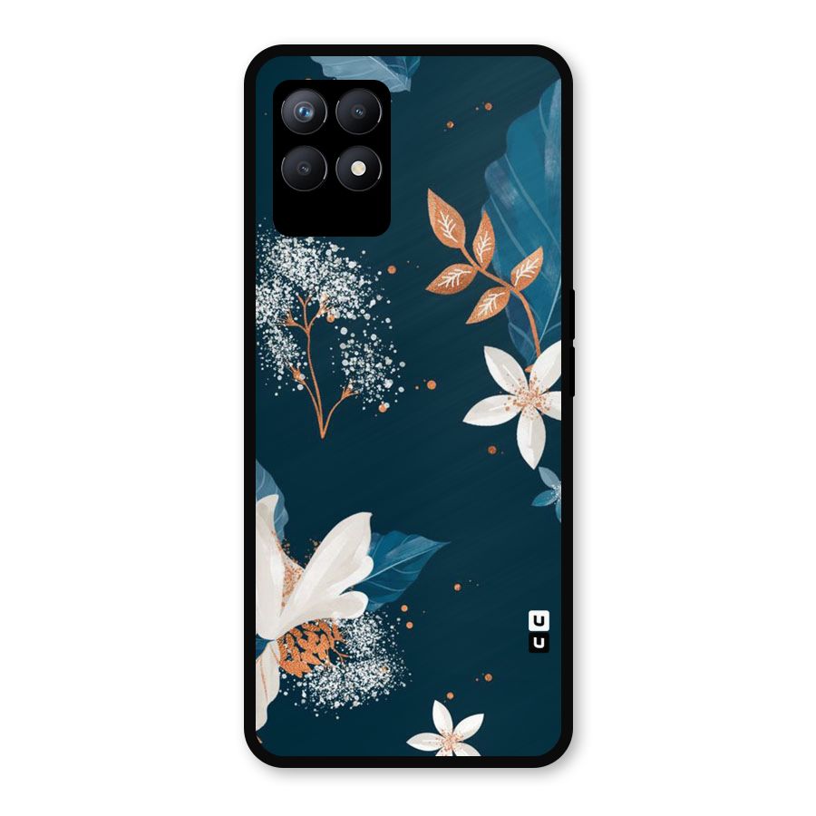 Royal Floral Metal Back Case for Realme Narzo 50