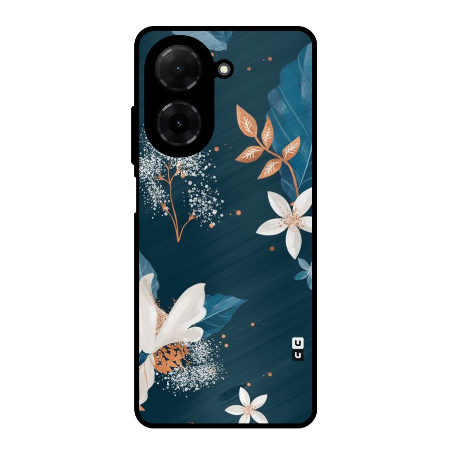 Royal Floral Metal Back Case for Redmi A5 4G