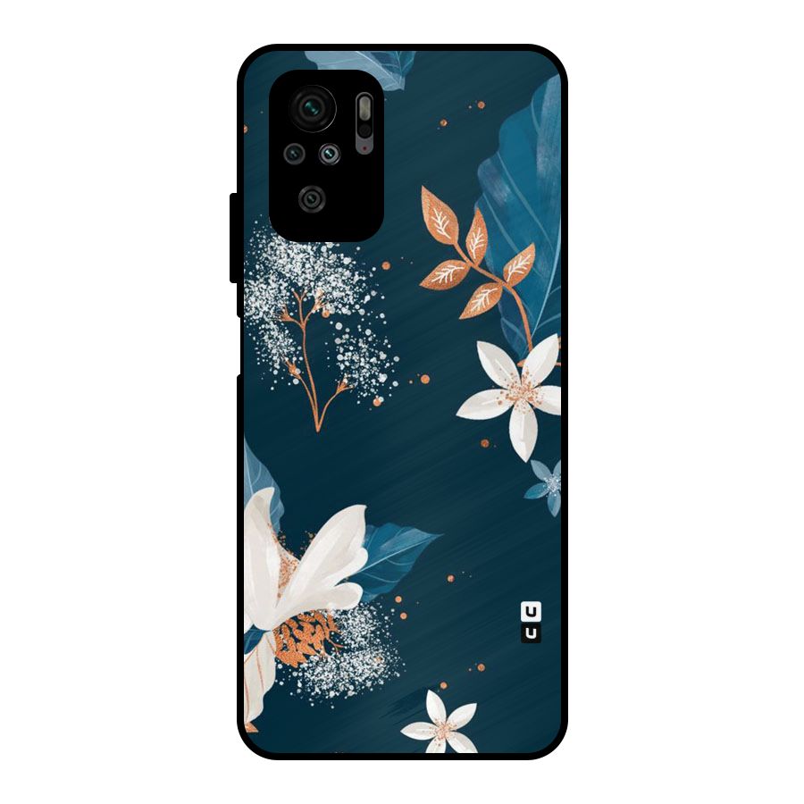 Royal Floral Metal Back Case for Redmi Note 10S