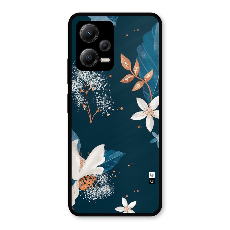 Royal Floral Metal Back Case for Redmi Note 12 5G