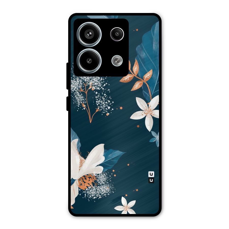 Royal Floral Metal Back Case for Redmi Note 13 Pro 5G