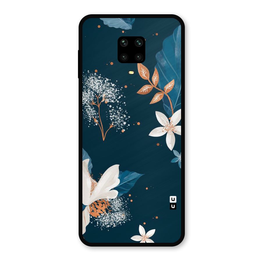 Royal Floral Metal Back Case for Redmi Note 9 Pro