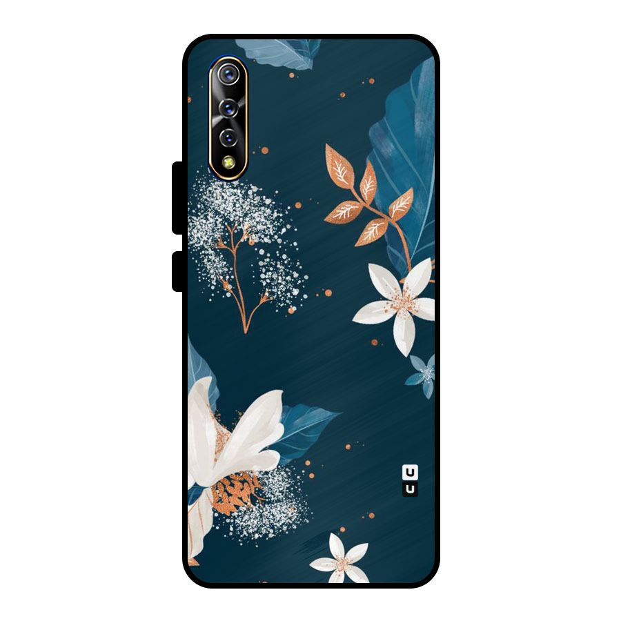 Royal Floral Metal Back Case for Vivo S1