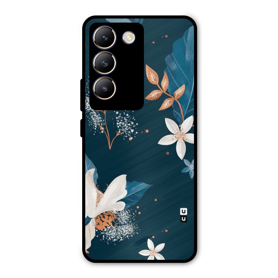Royal Floral Metal Back Case for Vivo T3 5G