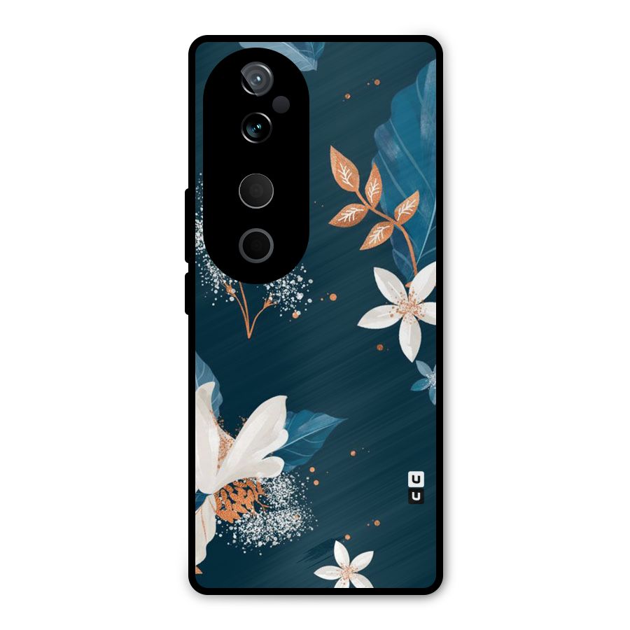 Royal Floral Metal Back Case for Vivo T3 Ultra
