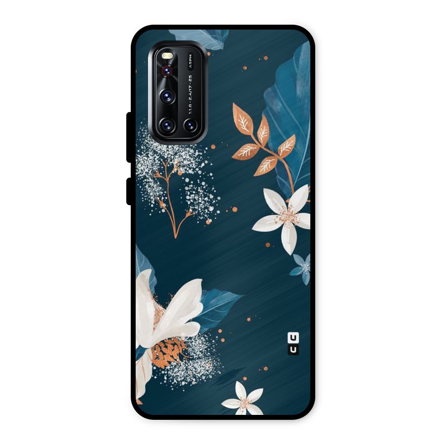Royal Floral Metal Back Case for Vivo V19