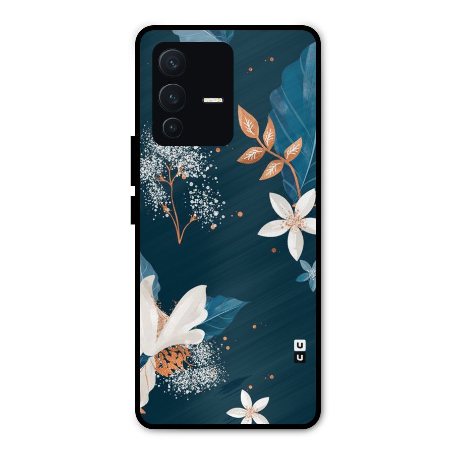 Royal Floral Metal Back Case for Vivo V23 Pro