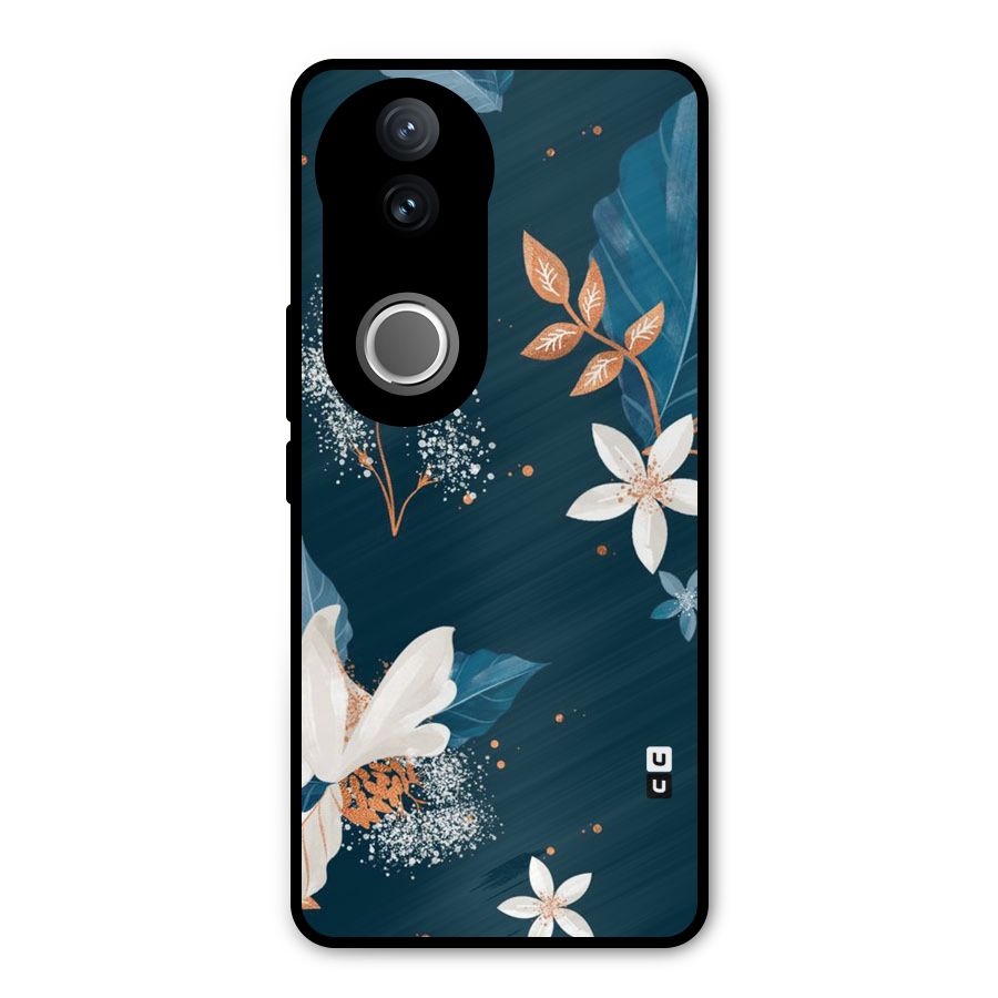 Royal Floral Metal Back Case for Vivo V50e