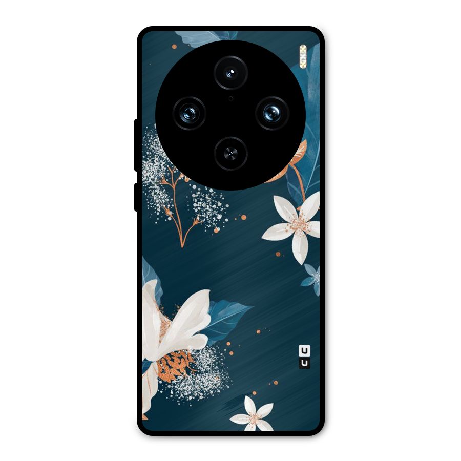 Royal Floral Metal Back Case for Vivo X100 Pro
