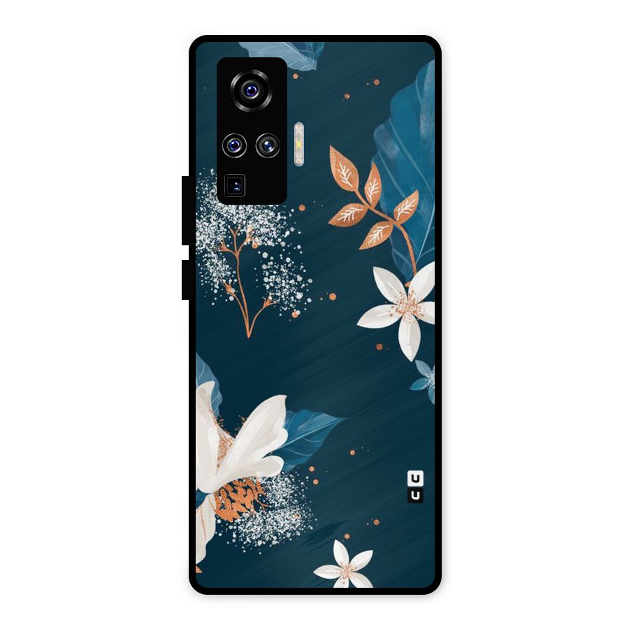 Royal Floral Metal Back Case for Vivo X50 Pro