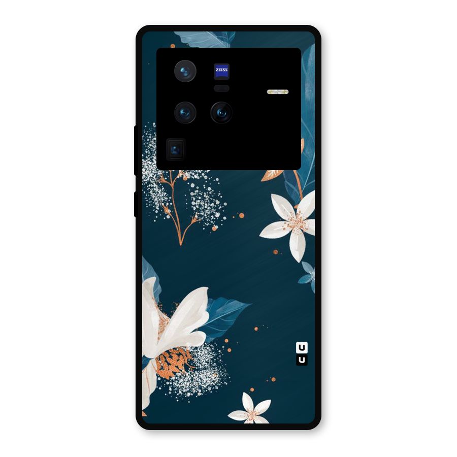 Royal Floral Metal Back Case for Vivo X80 Pro