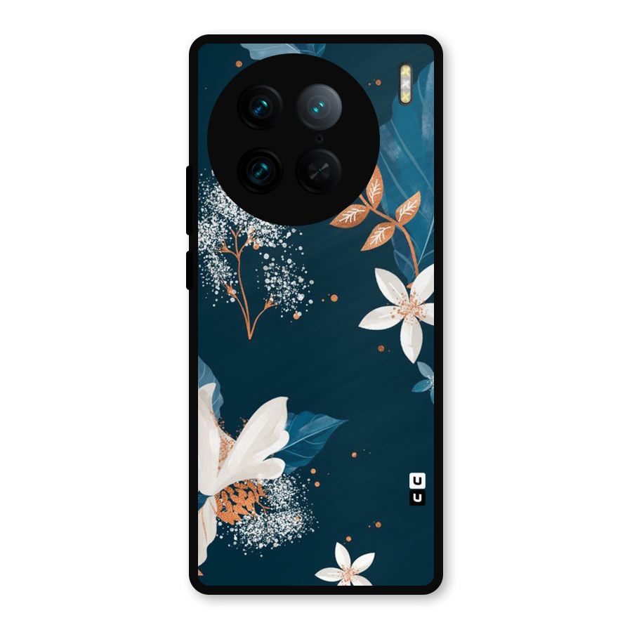 Royal Floral Metal Back Case for Vivo X90 Pro