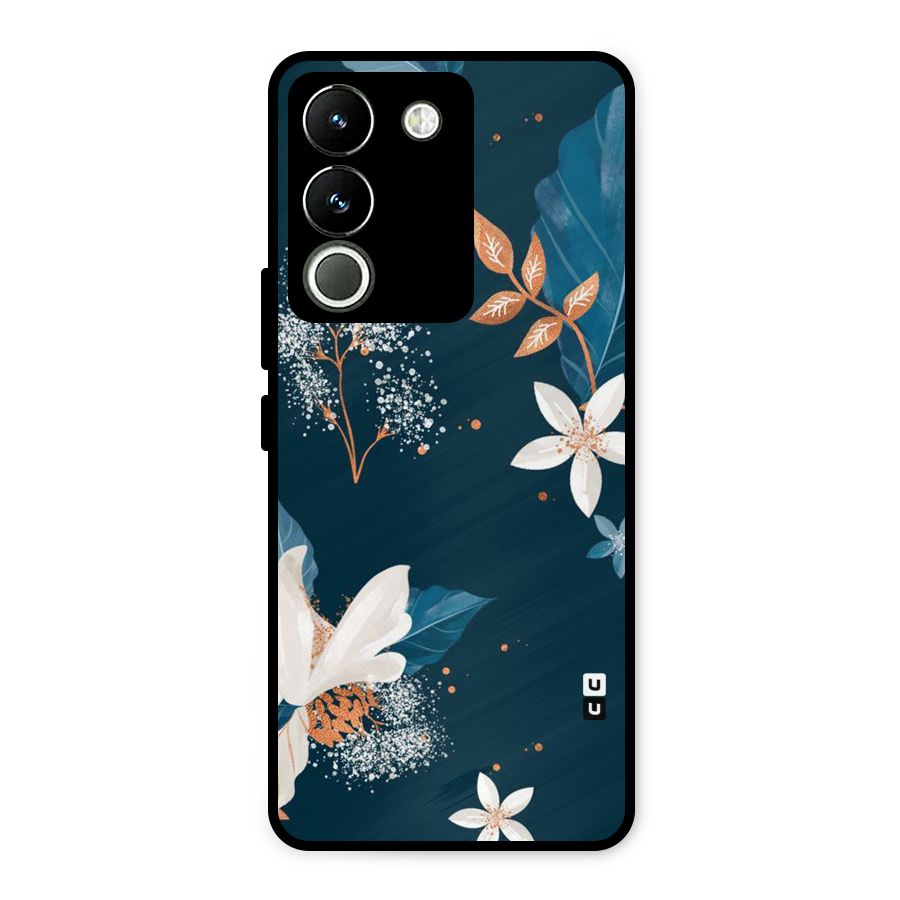 Royal Floral Metal Back Case for Vivo Y200